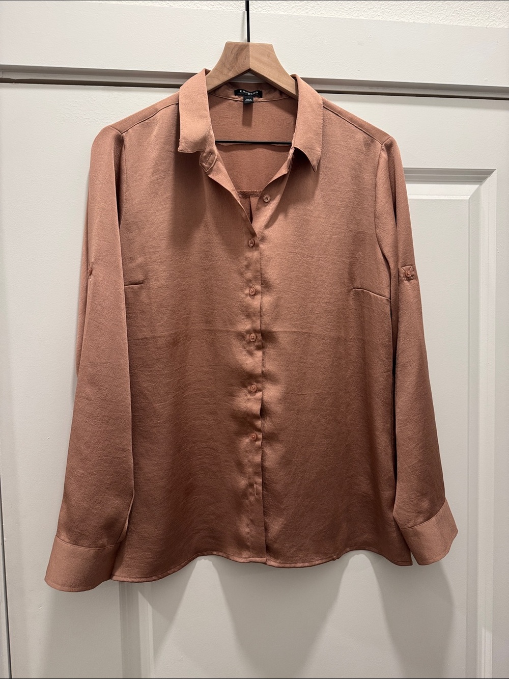 Express Blush Button-Up Shirt
